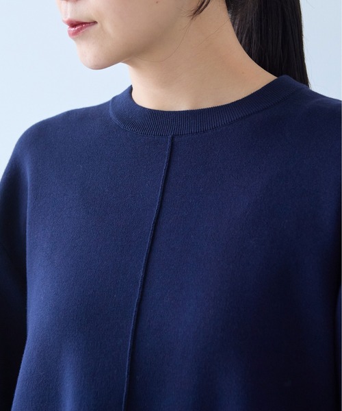 yuni(ユニ )の「Cotton smooth pullover(ニット/セーター・レディース・ネイビー/グレー/ベージュ・FREE)」の10枚目の写真