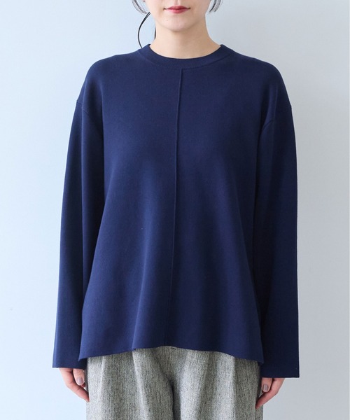 yuni(ユニ )の「Cotton smooth pullover(ニット/セーター・レディース・ネイビー/グレー/ベージュ・FREE)」の7枚目の写真
