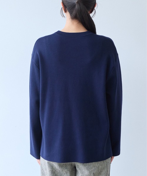 yuni(ユニ )の「Cotton smooth pullover(ニット/セーター・レディース・ネイビー/グレー/ベージュ・FREE)」の9枚目の写真
