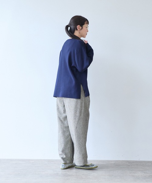 yuni(ユニ )の「Cotton smooth pullover(ニット/セーター・レディース・ネイビー/グレー/ベージュ・FREE)」の17枚目の写真