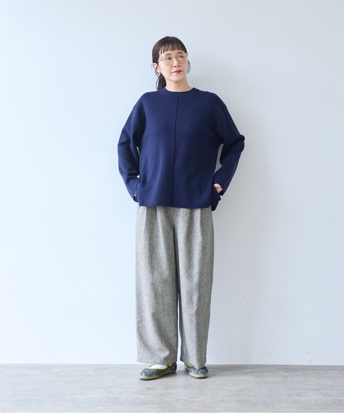 yuni(ユニ )の「Cotton smooth pullover(ニット/セーター・レディース・ネイビー/グレー/ベージュ・FREE)」の16枚目の写真