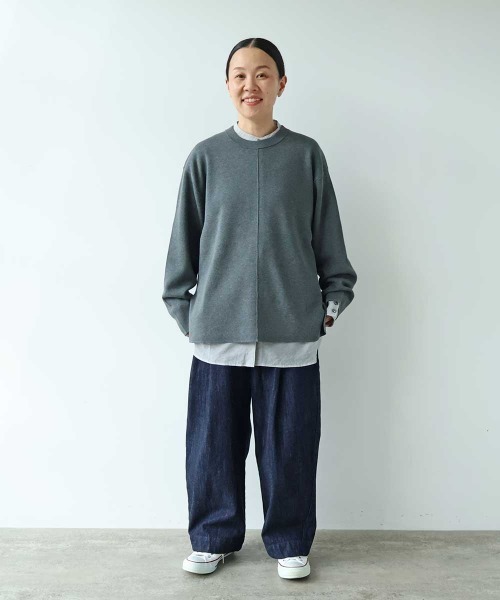 yuni(ユニ )の「Cotton smooth pullover(ニット/セーター・レディース・ネイビー/グレー/ベージュ・FREE)」の21枚目の写真
