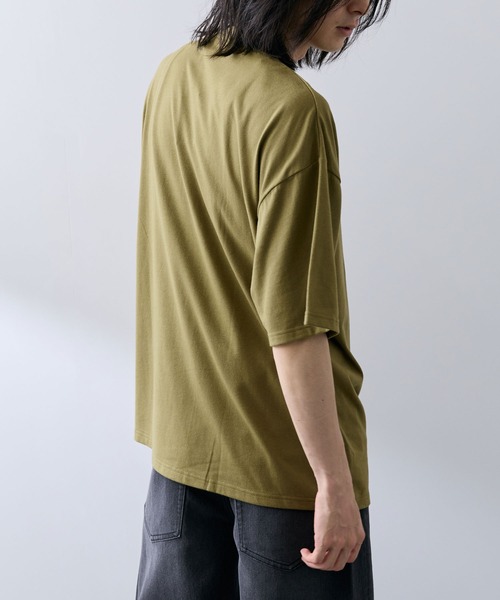 NAVY(ネイビー)の「NAVY レイヤーカレッジTシャツ(Tシャツ/カットソー・メンズ・ホワイト/チャコール/カーキ系・M/L/XL)」の4枚目の写真