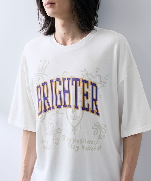 NAVY(ネイビー)の「NAVY レイヤーカレッジTシャツ(Tシャツ/カットソー・メンズ・ホワイト/チャコール/カーキ系・M/L/XL)」の6枚目の写真