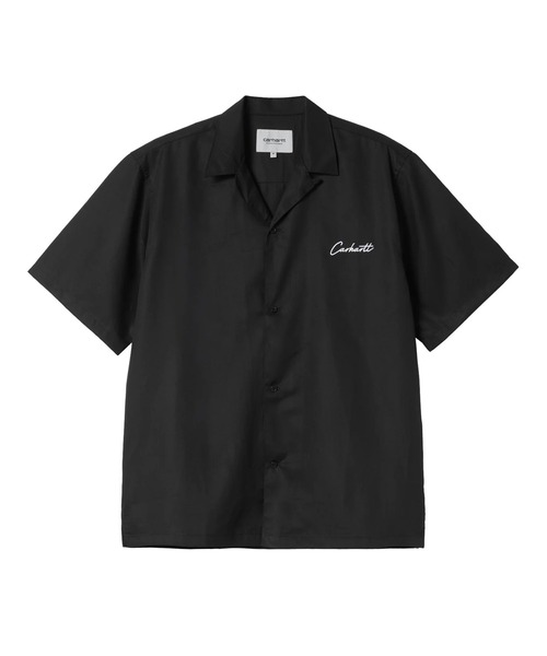 Carhartt(カーハート)の「Carhartt/カーハート 半袖シャツ S/S DELRAY SHIRT I031465(シャツ/ブラウス・メンズ・ブルー系その他/ブラック×ホワイト・M/S/XL/L)」の2枚目の写真