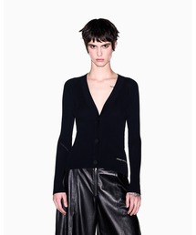 ARMANI EXCHANGE | 【A|X アルマーニ エクスチェンジ】エンブロイダリーロゴ リブニットカーディガン(カーディガン/ボレロ)