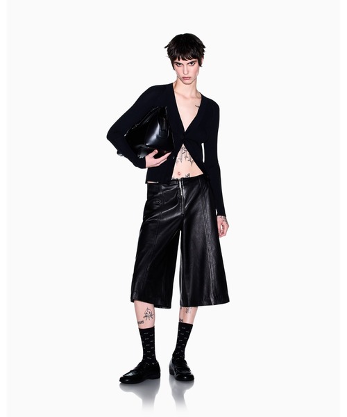 ARMANI EXCHANGE（アルマーニエクスチェンジ）の「【A|X アルマーニ エクスチェンジ】エンブロイダリーロゴ リブニットカーディガン（カーディガン/ボレロ・レディース・ブラック・X-SMALL/X-LARGE/SMALL/MEDIUM/LARGE）」の6枚目の写真