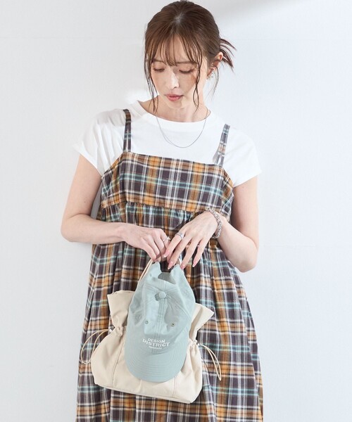 SHIPS Colors（シップス カラーズ）の「SHIPS Colors:〈手洗い可能〉マドラスチェック キャミ ワンピース◇（ワンピース・レディース・ピンク/ブラウン・ONE SIZE）」の20枚目の写真
