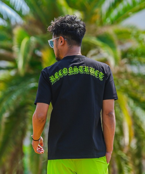 adamsJUGGLER(アダムスジャグラー)の「RTEG B it onティー(Tシャツ/カットソー・メンズ・ホワイト×ピンク/ホワイト×イエロー/ブラック×ピンク/ブラック×イエロー・S/L/XXL/XL/M)」の1枚目の写真