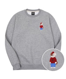 ミニミ 強烈なブロドッグ刺繍 裏起毛 オーバーサイズ スウェット