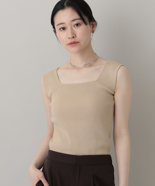 A part by(アパートバイ)の「リブニットタンク(ニット/セーター・レディース・グリーン系その他3/ベージュ/ブラック/ライトグレー・FREE)」の21枚目の写真