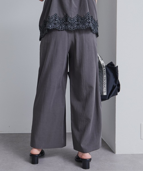 PUAL CE CIN（ピュアルセシン）の「【2点セット】レースヘムキャミソール+スラックスパンツセット（その他パンツ・レディース・ベージュ/グレー/ブラック・FREE）」の19枚目の写真