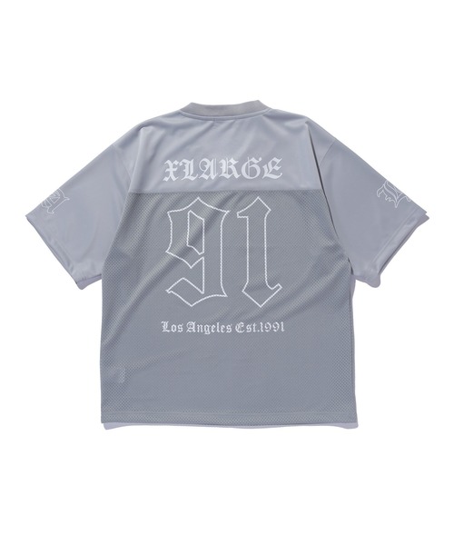 XLARGE(エクストララージ)の「OLD ENGLISH FOOTBALL JERSEY(Tシャツ/カットソー・メンズ・グレー/ブラック/ブルー・M/S/XL/L)」の13枚目の写真