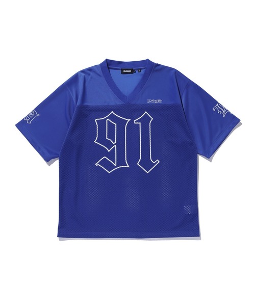 XLARGE(エクストララージ)の「OLD ENGLISH FOOTBALL JERSEY(Tシャツ/カットソー・メンズ・グレー/ブラック/ブルー・M/S/XL/L)」の14枚目の写真