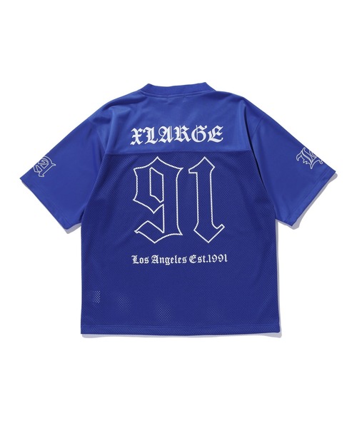 XLARGE(エクストララージ)の「OLD ENGLISH FOOTBALL JERSEY(Tシャツ/カットソー・メンズ・グレー/ブラック/ブルー・M/S/XL/L)」の15枚目の写真