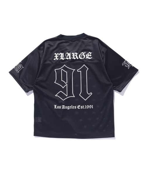 XLARGE(エクストララージ)の「OLD ENGLISH FOOTBALL JERSEY(Tシャツ/カットソー・メンズ・グレー/ブラック/ブルー・M/S/XL/L)」の17枚目の写真