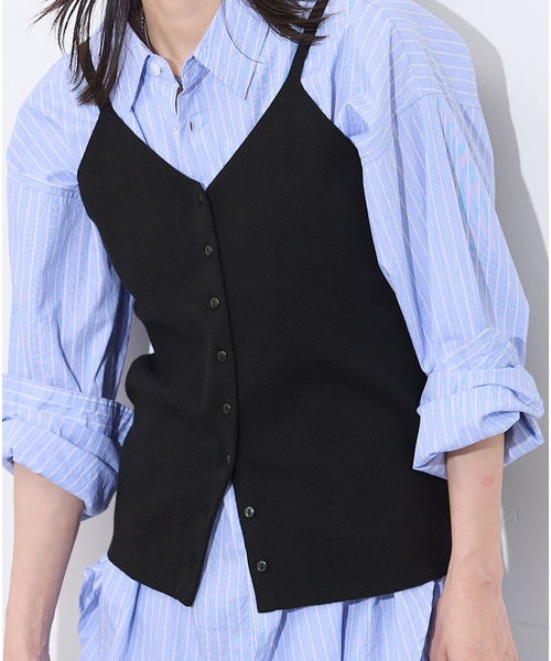 JOURNAL STANDARD(ジャーナルスタンダード)の「《追加》WASHABLE コットンシルクミックス2WAYキャミソール(キャミソール・レディース・グレー/ベージュ/ブラック・FREE)」の1枚目の写真
