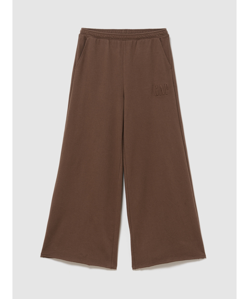 GAP(ギャップ)の「フレンチテリー イージーウエスト ワイド アンクルパンツ(スウェットパンツ・レディース・ブラック/ベージュ/ブラウン・S/M/L/XS/XXS)」の1枚目の写真