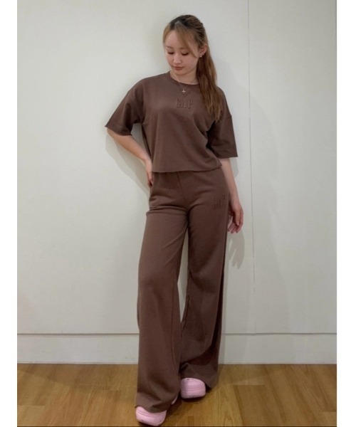 GAP(ギャップ)の「フレンチテリー イージーウエスト ワイド アンクルパンツ(スウェットパンツ・レディース・ブラック/ベージュ/ブラウン・S/M/L/XS/XXS)」の12枚目の写真