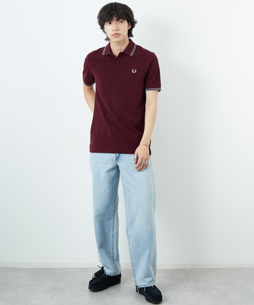 FRED PERRY（フレッドペリー）の「[FRED PERRY/フレッドペリー] ツインティップライン ワンポイントロゴ刺繍ポロシャツ M3600（ポロシャツ・レディース・ブラック系/オフホワイト/オリーブ/レッド/ワイン/ネイビー系1/ナチュラル/チャコール/ホワイト系1/サックスブルー/グレー/ブルーグレー/グリーン/ダークブルー/チャコールグレー/グリーン系・XL/L/S/M）」の18枚目の写真