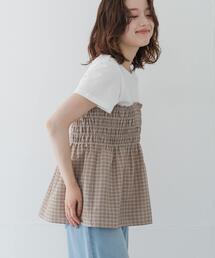 URBAN RESEARCH Sonny Label | シャーリングビスチェコンビプルオーバー(Tシャツ/カットソー)