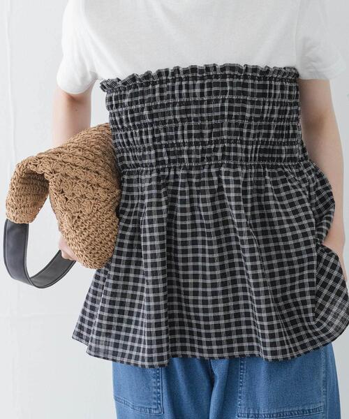 URBAN RESEARCH Sonny Label(アーバンリサーチサニーレーベル)の「シャーリングビスチェコンビプルオーバー(Tシャツ/カットソー・レディース・ベージュ系その他/ブラック系その他/ブラック・FREE)」の12枚目の写真