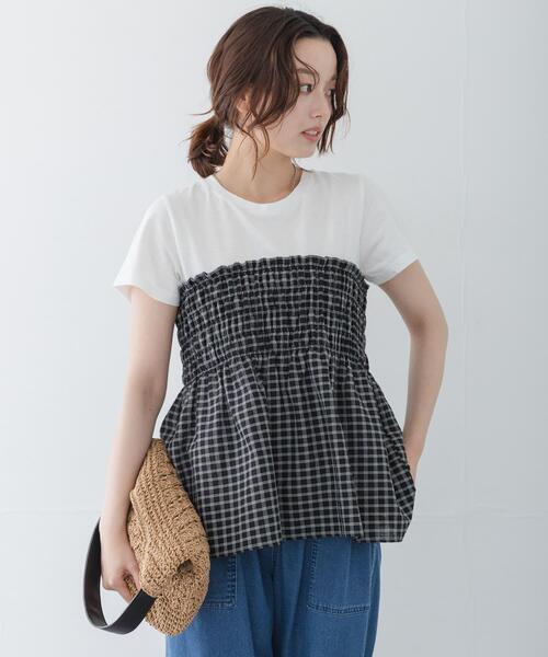 URBAN RESEARCH Sonny Label(アーバンリサーチサニーレーベル)の「シャーリングビスチェコンビプルオーバー(Tシャツ/カットソー・レディース・ベージュ系その他/ブラック系その他/ブラック・FREE)」の13枚目の写真