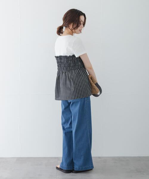 URBAN RESEARCH Sonny Label(アーバンリサーチサニーレーベル)の「シャーリングビスチェコンビプルオーバー(Tシャツ/カットソー・レディース・ベージュ系その他/ブラック系その他/ブラック・FREE)」の17枚目の写真