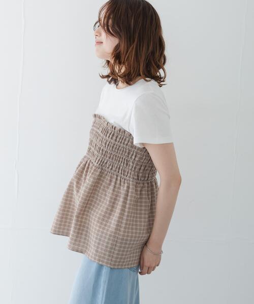 URBAN RESEARCH Sonny Label(アーバンリサーチサニーレーベル)の「シャーリングビスチェコンビプルオーバー(Tシャツ/カットソー・レディース・ベージュ系その他/ブラック系その他/ブラック・FREE)」の21枚目の写真