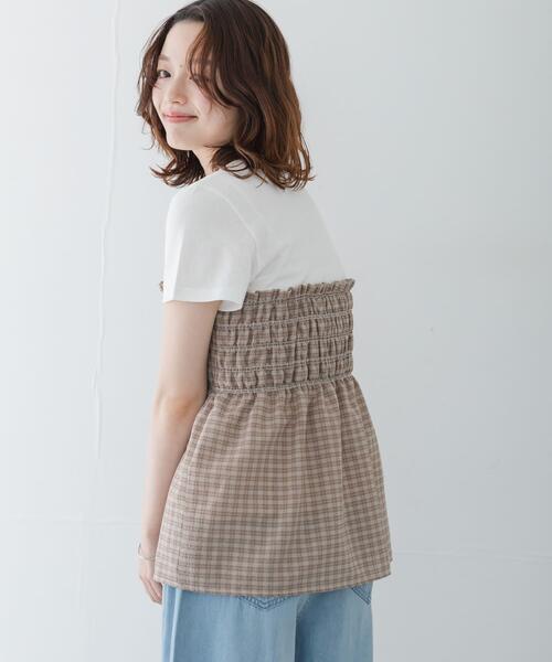 URBAN RESEARCH Sonny Label(アーバンリサーチサニーレーベル)の「シャーリングビスチェコンビプルオーバー(Tシャツ/カットソー・レディース・ベージュ系その他/ブラック系その他/ブラック・FREE)」の22枚目の写真