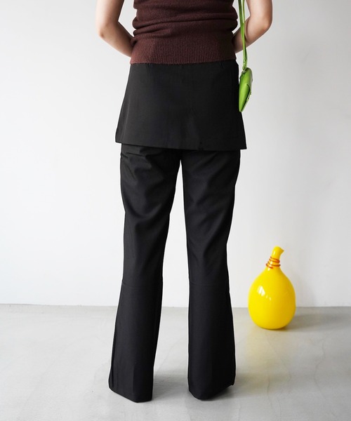 SANSeLF(サンセルフ)の「【SANSeLF】ラップレイヤードワイドパンツ saw26s096(その他パンツ・レディース・ブラック/ベージュ/カーキ・FREE)」の11枚目の写真
