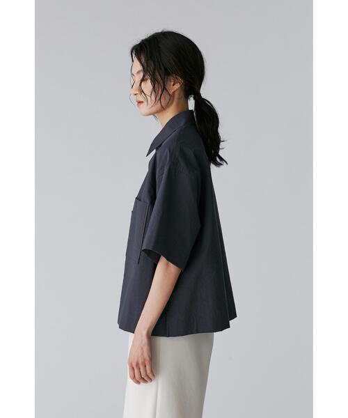 YLEVE(イレーヴ)の「YLEVE / COTTON NYLON WASHER SHIRT(シャツ/ブラウス・レディース・ホワイト/グレー・1/0)」の4枚目の写真