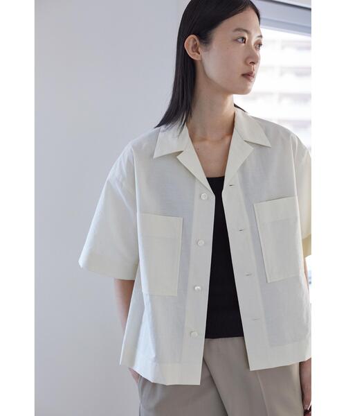 YLEVE(イレーヴ)の「YLEVE / COTTON NYLON WASHER SHIRT(シャツ/ブラウス・レディース・ホワイト/グレー・1/0)」の9枚目の写真