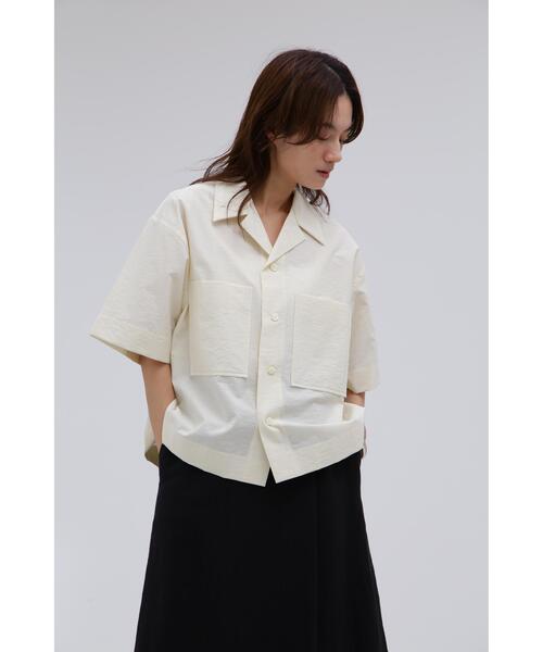 YLEVE(イレーヴ)の「YLEVE / COTTON NYLON WASHER SHIRT(シャツ/ブラウス・レディース・ホワイト/グレー・1/0)」の10枚目の写真