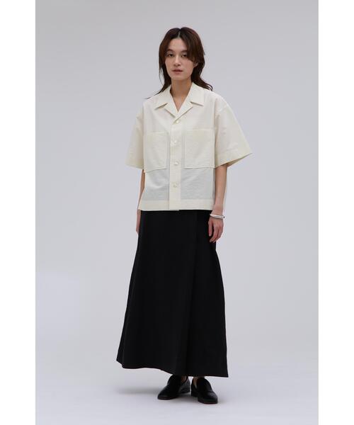 YLEVE(イレーヴ)の「YLEVE / COTTON NYLON WASHER SHIRT(シャツ/ブラウス・レディース・ホワイト/グレー・1/0)」の11枚目の写真
