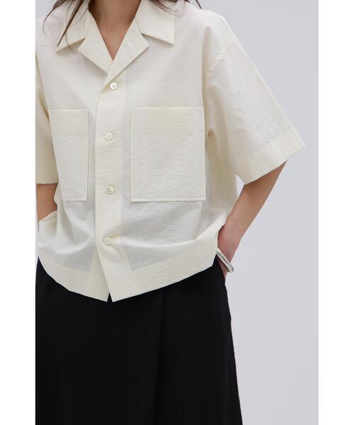 YLEVE(イレーヴ)の「YLEVE / COTTON NYLON WASHER SHIRT(シャツ/ブラウス・レディース・ホワイト/グレー・1/0)」の14枚目の写真