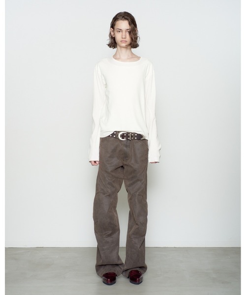 NVRFRGT(ネヴァーフォーゲット)の「DOUBLE LAYERED LONG SLEEVE T SHIRT(Tシャツ/カットソー・メンズ・ブラウン/ホワイト/ブラック・1/3/2)」の5枚目の写真