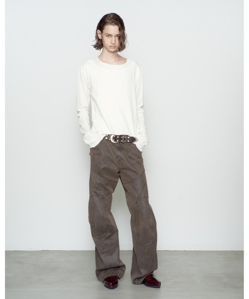 NVRFRGT(ネヴァーフォーゲット)の「DOUBLE LAYERED LONG SLEEVE T SHIRT(Tシャツ/カットソー・メンズ・ブラウン/ホワイト/ブラック・1/3/2)」の6枚目の写真