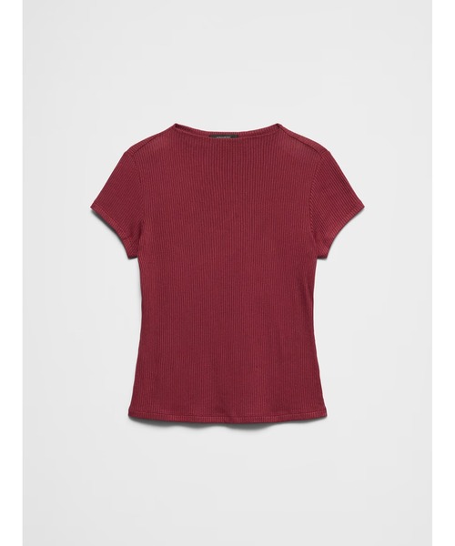 BANANA REPUBLIC FACTORY STORE(バナナリパブリック ファクトリーストア)の「BANANA REPUBLIC FACTORY STORE Soft Luxe リブTシャツ(Tシャツ/カットソー・レディース・ブラック/ワイン/ホワイト・XS/S/M/L)」の7枚目の写真