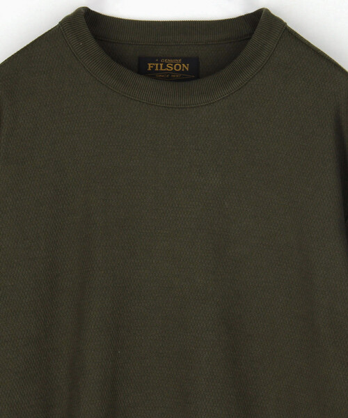 FILSON(フィルソン)の「FILSON/フィルソン Waffle Knit Thermal Crewneck/ワッフルニット サーマル クルーネック(Tシャツ/カットソー・メンズ・オリーブ/ブラック/チャコールグレー/ナチュラル・MEDIUM/SMALL/X-SMALL/X-LARGE/LARGE)」の6枚目の写真
