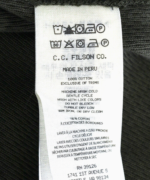 FILSON(フィルソン)の「FILSON/フィルソン Waffle Knit Thermal Crewneck/ワッフルニット サーマル クルーネック(Tシャツ/カットソー・メンズ・オリーブ/ブラック/チャコールグレー/ナチュラル・MEDIUM/SMALL/X-SMALL/X-LARGE/LARGE)」の9枚目の写真