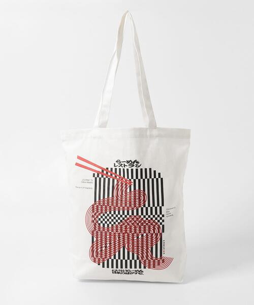 Collaboration URBAN RESEARCH(コラボレーションアーバンリサーチ)の「KAMUKURA×UR TOTE BAG Lantern(トートバッグ・レディース・チャコールグレー/オフホワイト・ONE)」の5枚目の写真