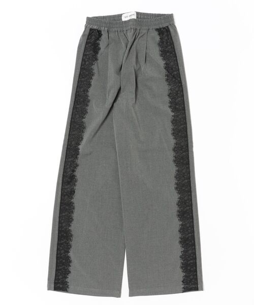 Marilyn Moon（マリリンムーン）の「heather eyelash lace drawstring pants（その他パンツ・レディース・ネイビー/チャコールグレー/ホワイト・FREE）」の2枚目の写真