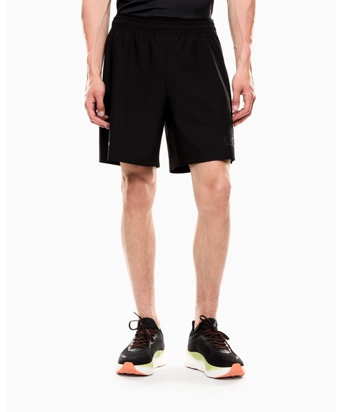 EMPORIO ARMANI EA7（エンポリオアルマーニイーエーセブン）の「【エンポリオ アルマーニ EA7】Dynamic Athlete ショートパンツ VENTUS7テクニカルファブリック（スウェットパンツ・メンズ・ブラック/ライトグリーン・MEDIUM/SMALL/X-SMALL/LARGE）」の4枚目の写真