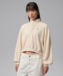 ジョーダン ブルックリン フリース ウィメンズ クロップド 1/4ジップ トレーナー / Jordan Brooklyn Fleece Women's Cropped 1/4-Zip Pullover IV7532-272 Pearl White