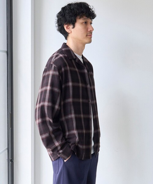 coen(コーエン)の「【通気性】リラックスオータムチェック長袖シャツ(シャツ/ブラウス・メンズ・ブラック/ワインレッド/ベージュ・S/XL/M/L)」の19枚目の写真
