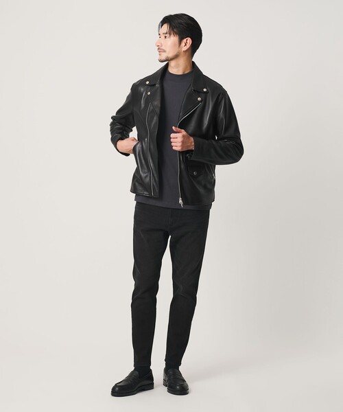 BEAUTY&YOUTH UNITED ARROWS(ビューティーアンドユースユナイテッドアローズ)の「【WEB限定 WARDROBE SMART】 シープ ダブル ライダースジャケット(ライダースジャケット・メンズ・ブラック・XL/L/M/S)」の8枚目の写真
