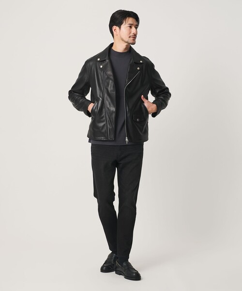 BEAUTY&YOUTH UNITED ARROWS(ビューティーアンドユースユナイテッドアローズ)の「【WEB限定 WARDROBE SMART】 シープ ダブル ライダースジャケット(ライダースジャケット・メンズ・ブラック・XL/L/M/S)」の9枚目の写真