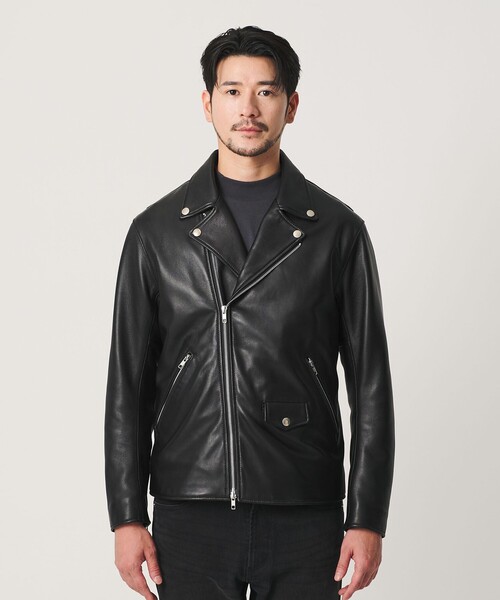 BEAUTY&YOUTH UNITED ARROWS(ビューティーアンドユースユナイテッドアローズ)の「【WEB限定 WARDROBE SMART】 シープ ダブル ライダースジャケット(ライダースジャケット・メンズ・ブラック・XL/L/M/S)」の11枚目の写真