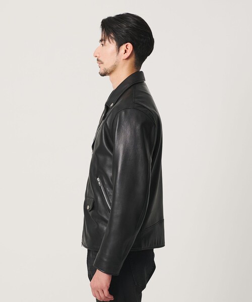 BEAUTY&YOUTH UNITED ARROWS(ビューティーアンドユースユナイテッドアローズ)の「【WEB限定 WARDROBE SMART】 シープ ダブル ライダースジャケット(ライダースジャケット・メンズ・ブラック・XL/L/M/S)」の12枚目の写真